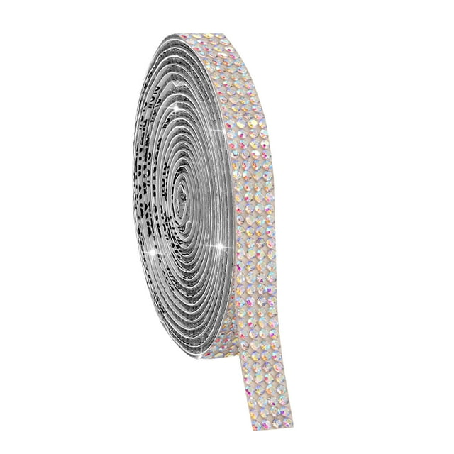 Heat Transfer for DIY Projects Glitter Ribbon Rhinestone Roll for Resin Wall Sticker and Self- Craft on Flexible Transfer Paper