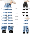 thumbnail image 4 of KVPLBQFD Girls Baggy Jeans Elastic Waist Casual Denim Pants for Kids Distressed Washed Denim Jeans Tween Trendy Loose Fit Trousers Girl Spring Summer Clothes, 4 of 5