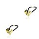 thumbnail image 1 of Sonducket Bandas para el cabello de alta elasticidad, estilo Simple, media luna, ajustable, decorativa, sin enganches, coleta, anillo, superficie Oro 2Conjunto, 1 of 6