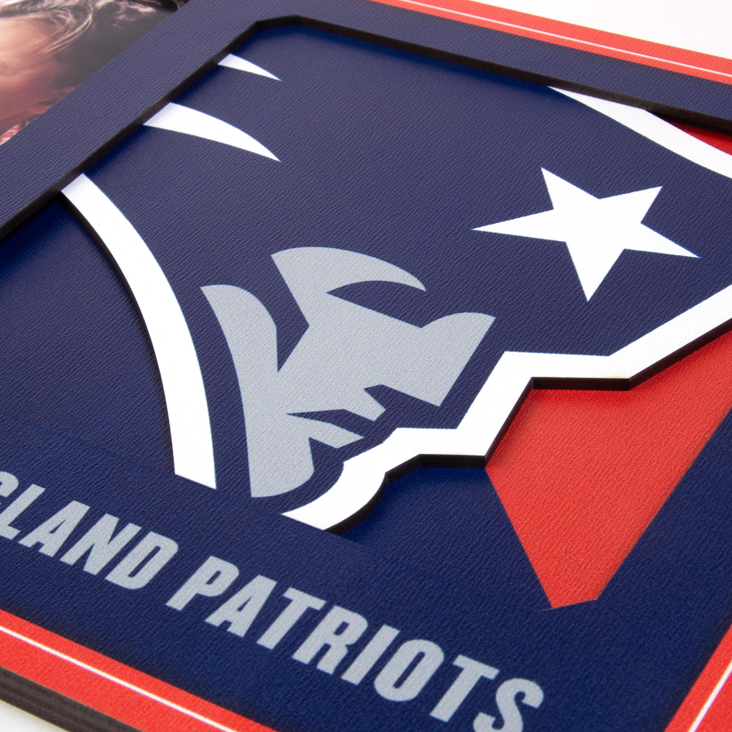 New England Patriots 3D Logo Picture Frame