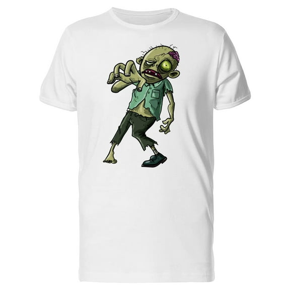 Cartoon Zombie In A Green Shirt Tee Men's -Image by Shutterstock
