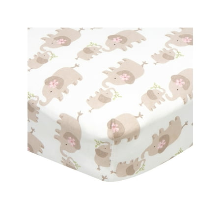 UPC: 0013618220753 | Gerber Baby Girl 100% Cotton Fitted Crib Sheet for Standard Crib and Toddler Mattresses