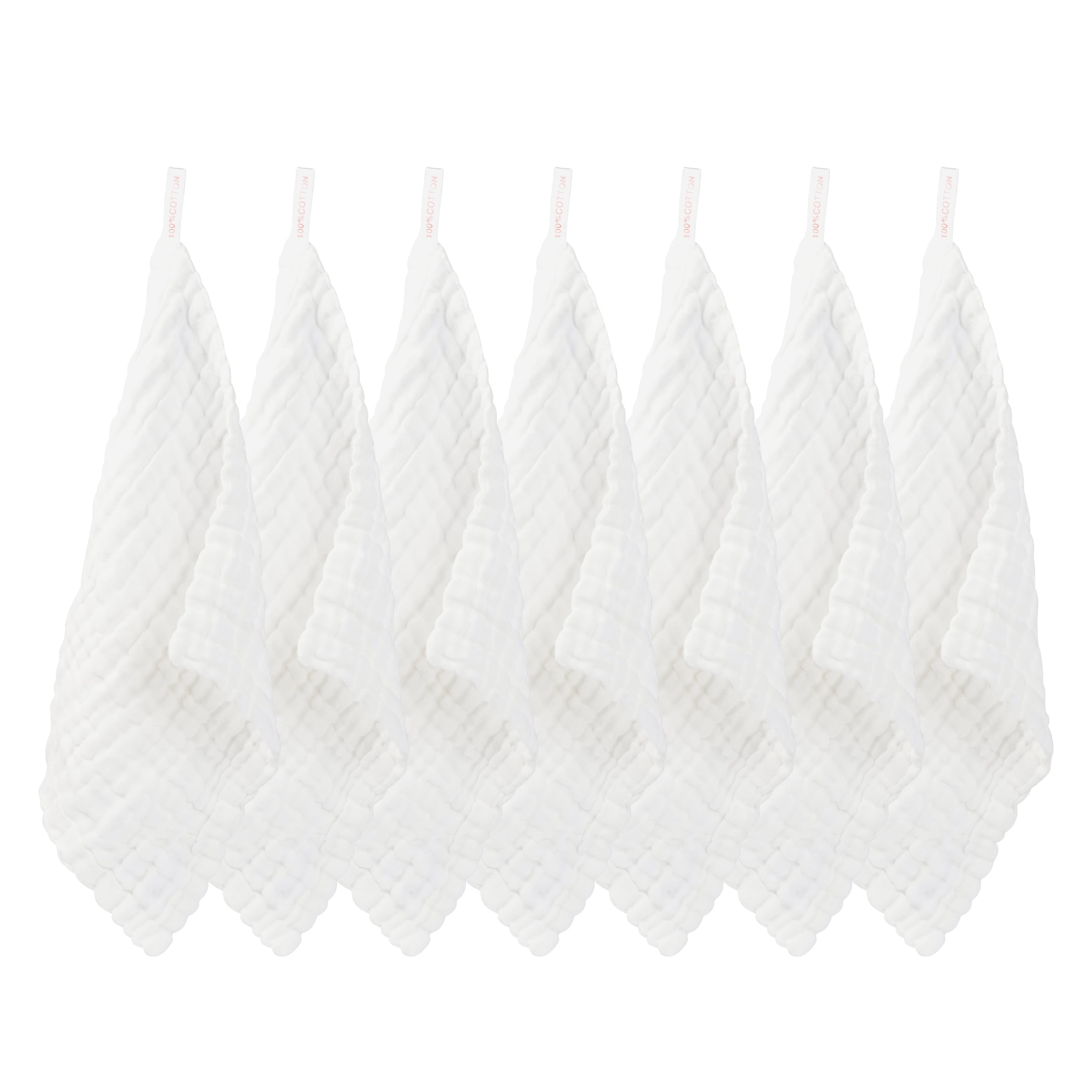 Baby Muslin Washcloths, 7 Pack Cotton Infant Bath Towels for Sensitive