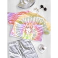 thumbnail image 3 of Manga Girl Flirty Smile Tie Dye Spiral Women -Image by Shutterstock, Female Large, 3 of 4