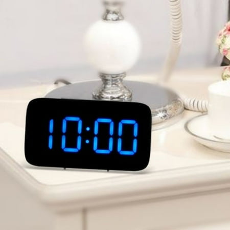 Digital Led Alarm Clock Screen Snooze Usb Battery Ed Voice Control