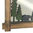 thumbnail image 5 of Zeckos 26 inch Painted Black Bears Wood And Metal Wall Mirror Forest Bathroom Decor, 5 of 8