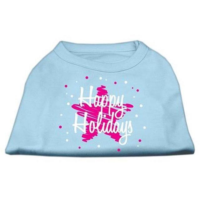 Scribble Happy Holidays Screenprint Shirts Baby Blue S (10)
