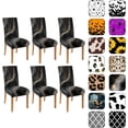 thumbnail image 1 of Chair Covers for Dining Room Set of 6, Stretch Dining Chair Cover 6 Pieces, Washable Kitchen Parsons Chair Slipcovers 6 Pack, Removable Seat Protector for Home and Party, 1 of 5