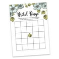 thumbnail image 2 of Inkdotpot Bridal Wedding Shower Bachelorette Party Bulk Blank Square Fill In Gift Ideas 50FloralBingoGameCards, 2 of 7