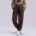 thumbnail image 2 of HBGVBA Maternity Pants for Women,Wide Leg Maternity Jogger Pants,Cuffed Ankle Length Pants High Waist Plus Size Belly Support Casual Fall Winter, 2 of 5