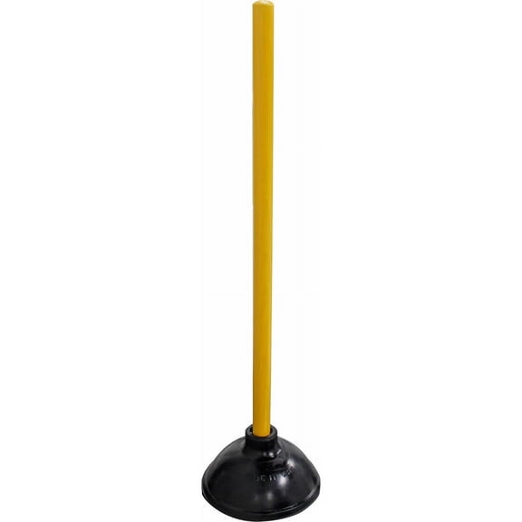 Genuine Joe Value Plus Plunger - 5.75" Cup Diameter - 23" Length - Yellow - Toilet, Drain, Pipe | Bundle of 5 Each