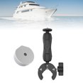 thumbnail image 1 of Adjustable Mini Satellite Pole Clamp Mount, Aluminum Alloy Bracket with Adapter for RV Ladders, Yacht Poles, 1 of 7