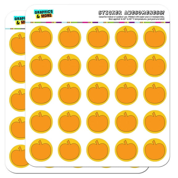 pumpkin halloween thanksgiving harvest fall 1" scrapbooking crafting stickers