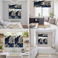thumbnail image 6 of Blue Marble Kitchen Curtains Sets for Windows 36 Inch Length, Grey Gold Texture Vintage Farmhouse Art Rod Pocket Window Treatments Tier Curtains and Valances Set for Bedroom/Bathroom, 6 of 8