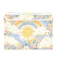 thumbnail image 7 of Yayeee Collapsible Cube Storage Bin with Lid Fabric Closet Decorative Basket with Handles, Purple Rainbow Clouds, 7 of 7