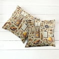 thumbnail image 6 of Ambesonne Cooking Themed Throw Pillow Cover 2 Pack, Chef Food Kitchen, 18", Cream and Orange, 6 of 7