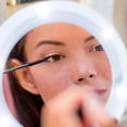 thumbnail image 3 of Espejo De Maquillaje Con Aumento De 8x - Luz Led - Poderosa Ventosa - Rotación 360° - Espejo Iluminado De Baño Para Cosmético Y Afeitar - Marco Blanco, 3 of 8