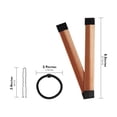 thumbnail image 6 of DODAMOUR Hair Bun Maker and Bonus Hair Ties Set, Hair Bun Accessories Elastic Band, French Twist Snap Curly Bun Styler (Black, Brown), 6 of 6