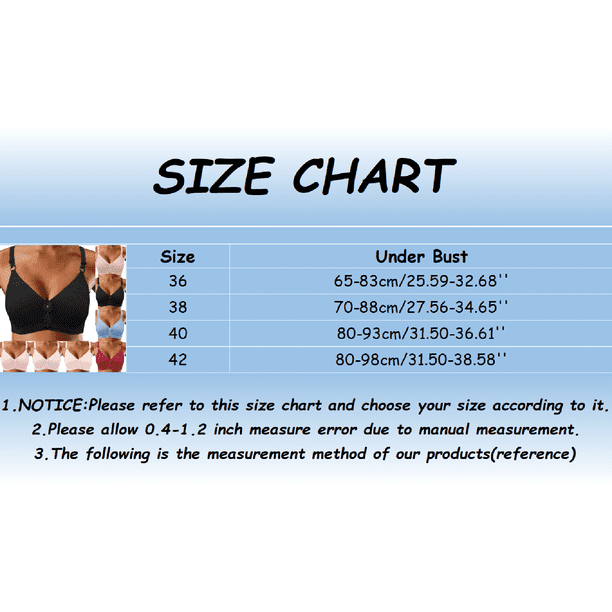 Our sports bras come in 70 sizes
