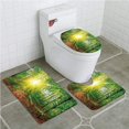 thumbnail image 1 of ABPHQTO Farm House Glade en el bosque al atardecer Evening Meadow Groenlandia Madre Tierra Juego de alfombras de baño de 3 piezas Alfombra de baño Alfombra de contorno y tapa de inodoro ABPHQTO  Cont-CHAPPLE-16926, 1 of 2