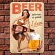 thumbnail image 3 of Placa de Metal Vintage de hierro, cerveza, camarera, pintura Rectangular, Arte de la pared, decoración, 20x30cm, 3 of 9