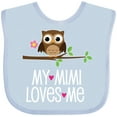 thumbnail image 3 of Inktastic Mimi Loves Me Girls Owl Girls Baby Bib, 3 of 4
