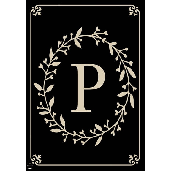Briarwood Lane Everyday Garden Flag 12x18 For Outdoor Briarwood Lane Classic Monogram Letter P Garden Flag Flags For Outside