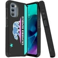 thumbnail image 1 of DALUX MetKase Hybrid Slim Phone Case Cover Compatible with T-Mobile Nokia G400 5G (2022) - Teal California Flag Print, 1 of 2
