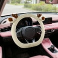 thumbnail image 6 of Hometravel Teddy Fleece Steering Wheel Cover, D-Shaped Winter Grip Protection, Soft Plush Automotive Interior Accessory for Comfortable Driving, 6 of 6