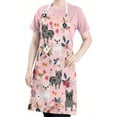thumbnail image 5 of French Bulldog Dog with Pioneer Flower Apron-Garden Aprons for Women with Pockets-Cotton Linen Waterproof Kitchen Cooking Gardening Aprons Adjustable for Kitchen,Cooking,BBQ and Salon 33x27 Inch, 5 of 7