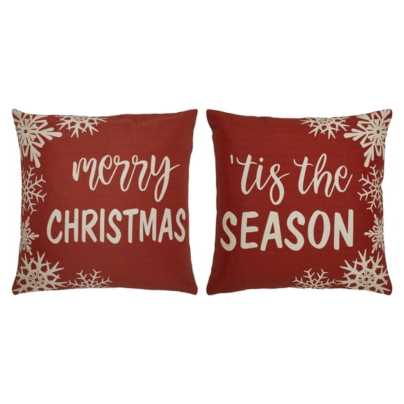 Merry Christmas Pillow Cover Set of 2 20Lx20W