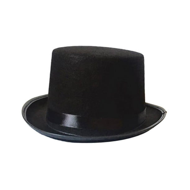 Sombrero de copa negro, gorro de mago, accesorios de disfraz, adultos, unisex, para mujer y hombre L para adulto