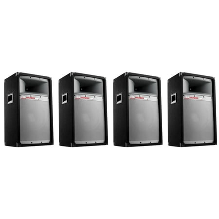 MTX Audio TP1200 12" 300W 2 Way Cabinet Tower Pro DJ PA Speaker Audio System, MDF Enclosure (4 Pack)