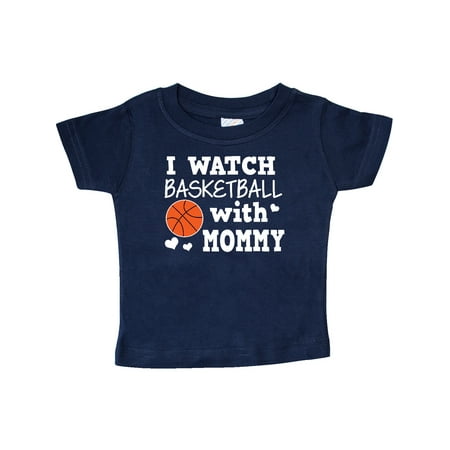 

Inktastic I Watch Basketball with Mommy Gift Baby Boy T-Shirt