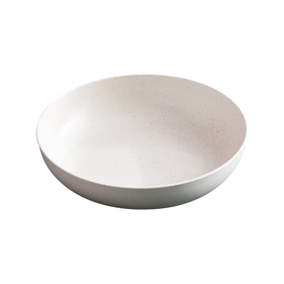Deep Dinner Plates, 5.9"×1.4" Lightweight Dinner Dish, Round Serving Plates, Shallow Dinner Bowls, Plastic Plates Microwave and Dishwasher Safe, Multipurpose Plates for Daily Use, Beige