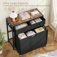 thumbnail image 5 of Laundry Sorter, Rolling Laundry Hamper with 3 Section Pull-Out Bags, Laundry Basket Organizer with 2 Drawers, Laundry Hamper with Wheels for Laundry Room Organization, Bathroom, Bedroom, 5 of 8