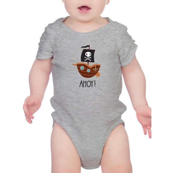 Cute Pirate Ship Ahoy Bodysuit Infant -Image by Shutterstock, Newborn