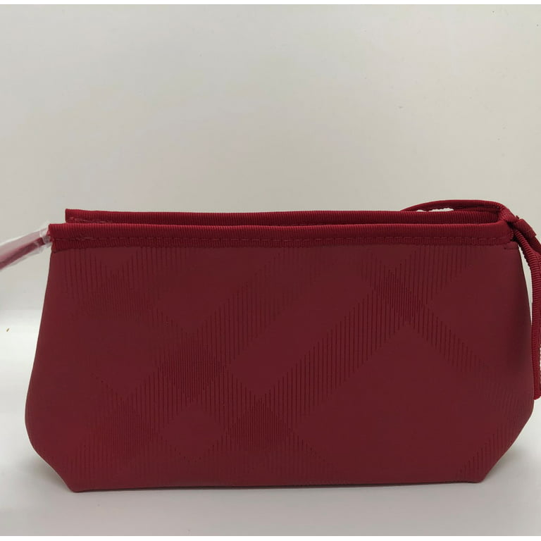 Burberry Pouch to Crossbody Bag Pouch Makeup Case Purse Pocketbook Red New