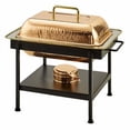 thumbnail image 2 of 15?" x 12?" x 15" Rectangular Antique Copper Hammered Chafing Dish, 4 Qt., 2 of 2