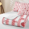 thumbnail image 4 of Erosebridal Girls Pink Ribbon Bow Quilt King,Ocean Seashell Starfish King Coverlet Set for Teens Women, 4 of 7
