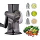 thumbnail image 1 of Cortador de verduras, manivela manual, rallador rotatorio, cortador mandolina multifunción de acero inoxidable, juego de 3 hojas, entrada grande, herramienta de cocina fácil de limpiar, 1 of 6