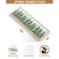 thumbnail image 4 of Green Cactus Stair Treads for Wooden Steps Indoor Runner Rug Carpet, Watercolor Summer Botanical Blue 7 Pieces Peel and Stick Staircase Step Treads Covers Washable Throw Door Mats, 30"x8", 4 of 6