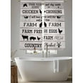 thumbnail image 4 of Farm Animal Sheer Curtains 63 inches Long 2 Panels Set Cattle Pig Chicken Retro Wood Texture Tiers Sheers Rod Pocket Small Window Short Curtain for Kitchen Cafe, Each 52" W x 63" L, 4 of 7