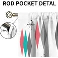 thumbnail image 5 of Colorful Geometric Retro Rod Pocket Curtains Window Treatment Set, Middle Century Modern Blackout Curtains 2 Panels Set for Living Room/Bedroom, Dust-Proof Easy to Clean Window Shades-W52xL84in, 5 of 5