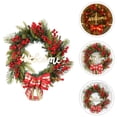thumbnail image 3 of 1 unid luminosa navidad corona decoración brillante baya roja bowknot decoración, 3 of 7