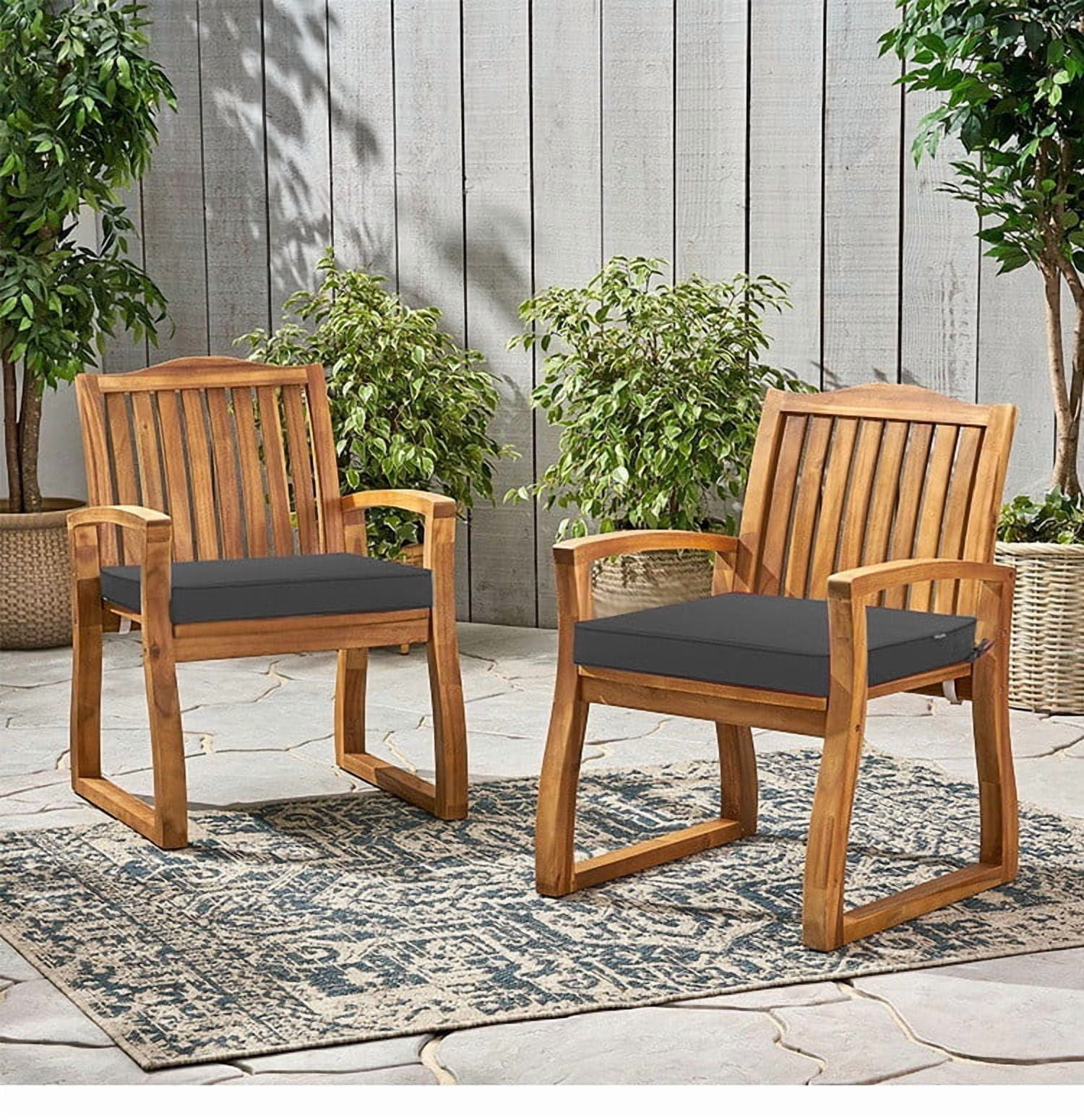Outdoor Square Cushion Cover Polyester Seat Pad For Garden Patio Furniture Durable Weather Protector Without Core