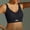 Black, variant on Women's Striped Ribbed Wireless Bra Wavy Edge Comfort Bralette with Wide Shoulder Straps Seamless Full Coverage Everyday Bra for Ladies