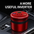 thumbnail image 3 of Tignapoo 150W High-Power Car Inverter with QC3.0 Fast Charge, 12V to 110V, Dual USB + Type-C + Universal Socket + Cigarette Lighter, Red Aluminum Alloy Design, 3 of 6
