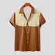thumbnail image 1 of pstuiky Camisa de manga corta para hombre, Camisa estilo blusa informal de manga corta con botones y cuello vuelto para hombre camisetas de hombre xl, 1 of 5