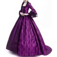 thumbnail image 4 of SCSAlgin Victorian Dress for Women 1800S Medieval Renaissance Dresses Corset Flare Sleeve Dress Cocktail Party Ball Gown, 4 of 6